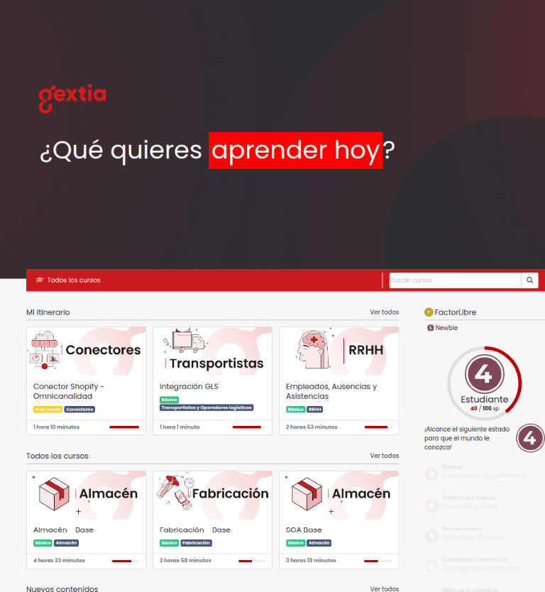 Plataforma Academy de Gextia